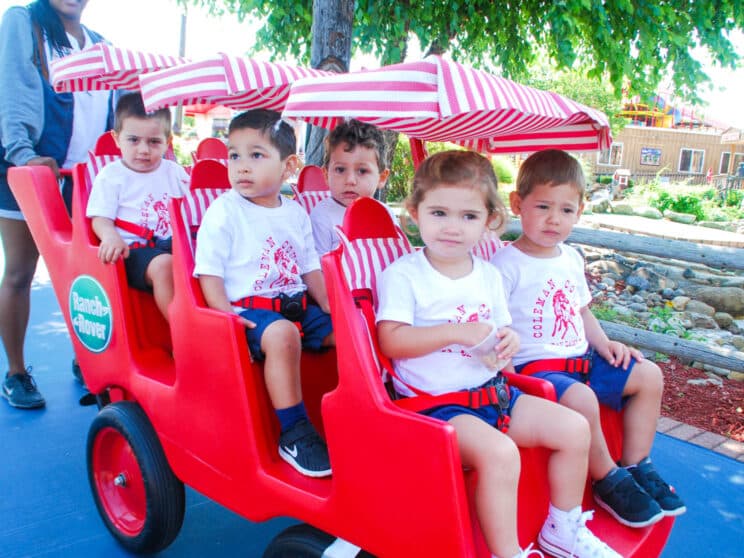 PIT campers in a trolly.