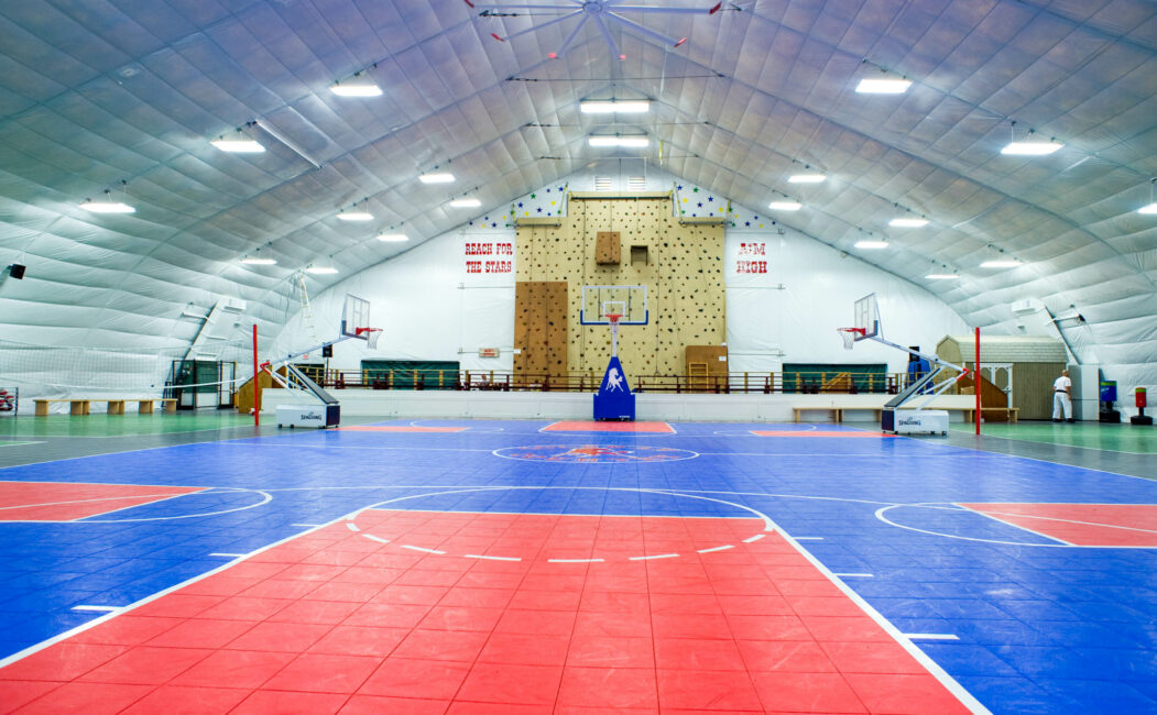 Indoor gymnasium.