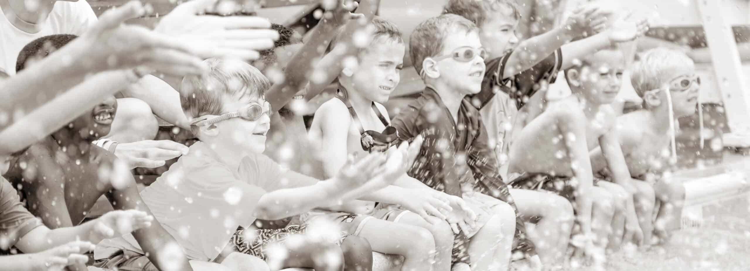 a group of children sitting