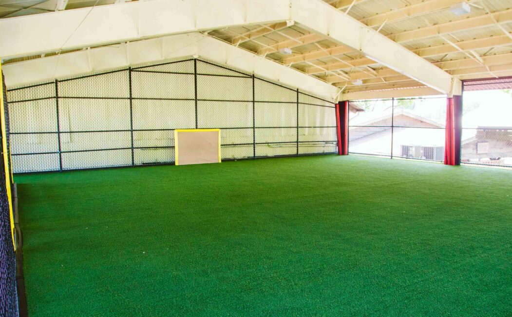 Indoor turf area