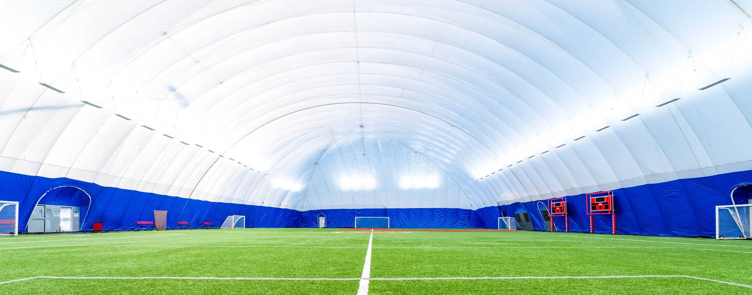 Interior of Coleman Country athletics dome.